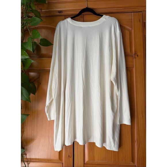 Kasbah Box2 Plus Size 28/30 Cream Jersey Tunic Top – Relaxed Fit NWT - Picture 5 of 12